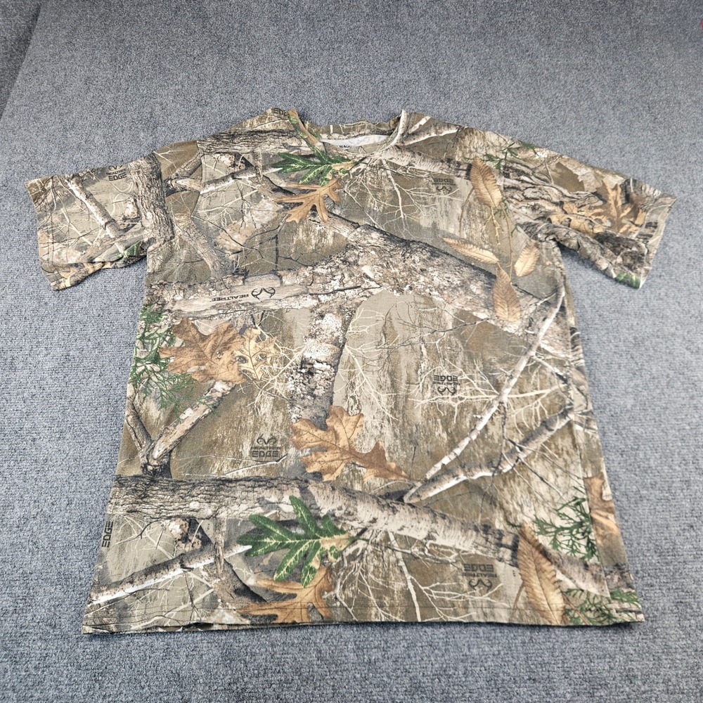 Magellan Outdoors Realtree Edge Camo T-Shirt Mens XL Short Sleeve Hunt Gear Tee